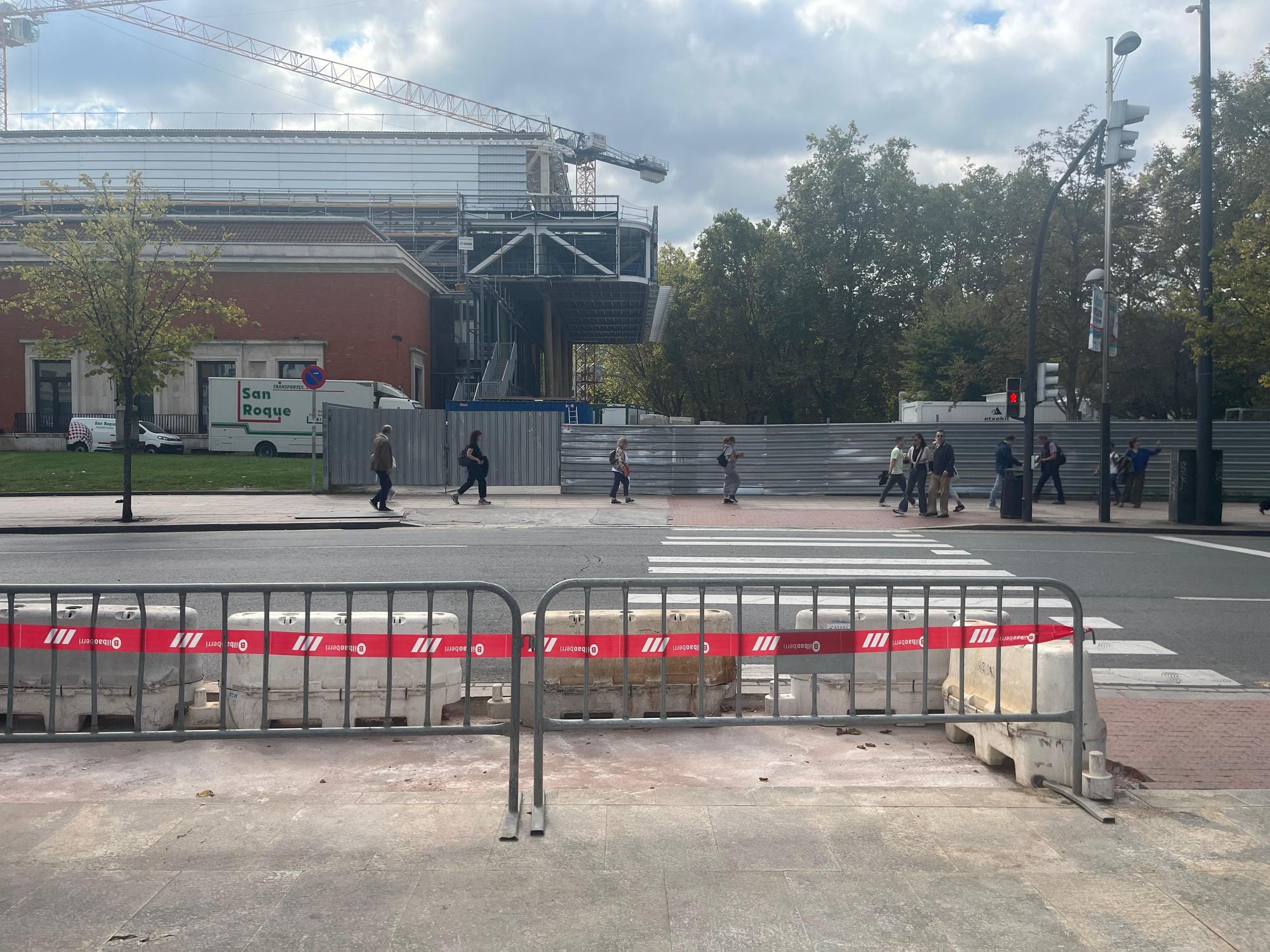 Obras en la Plaza Euskadi de Bilbao