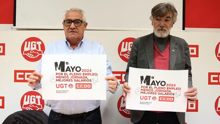 UGT y CCOO se manifestarán en Pamplona el 1 de mayo reclamando &quot;pleno empleo, reducción de jornada y mejora salarial&quot;