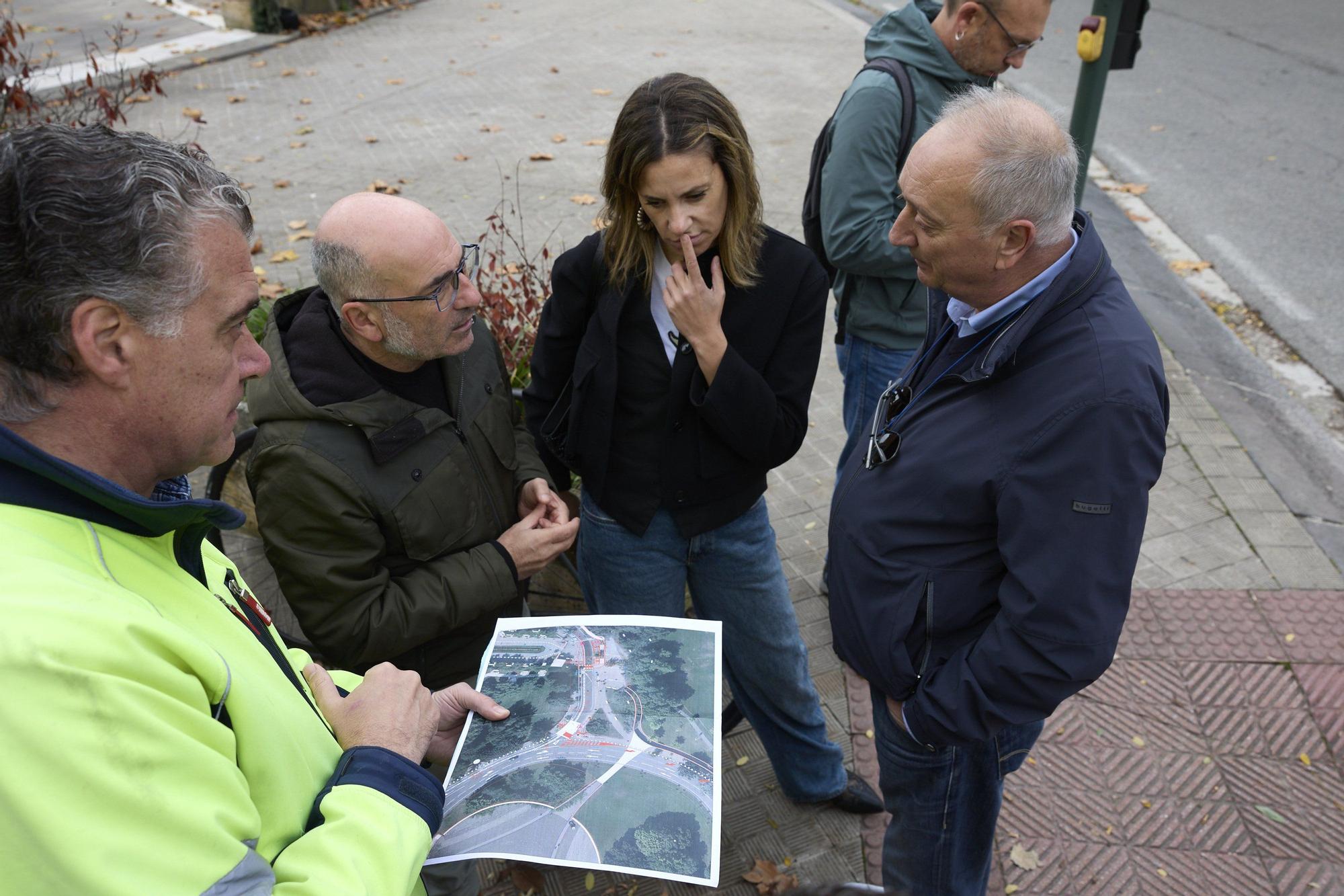 Fotos de la visita a las obras en el entorno de la plaza de los Fueros de Pamplona