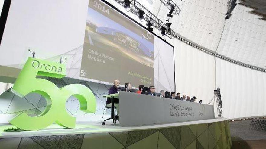 Asamblea general de Orona celebrada ayer en Hernani.