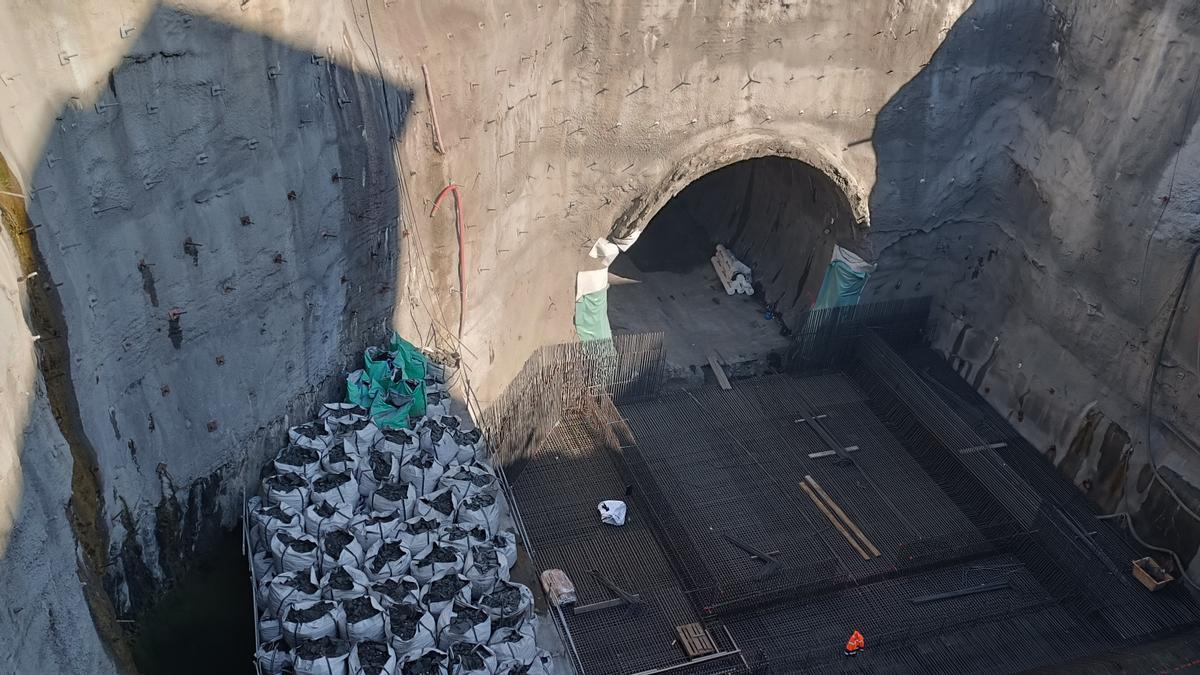Imagen de las obras del nuevo tanque de tormentas.