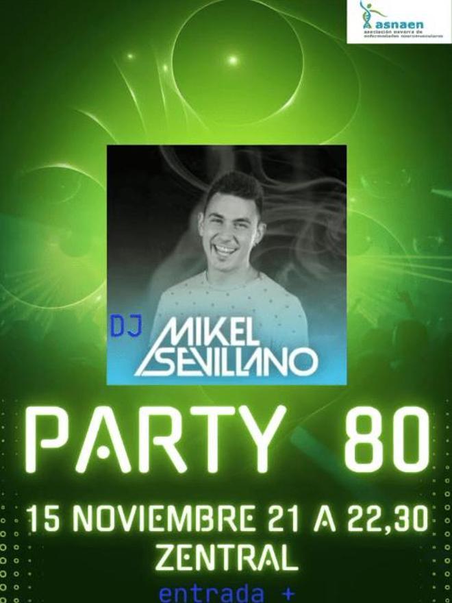 Fiesta solidaria de los años 80 a favor de ASNAEN.