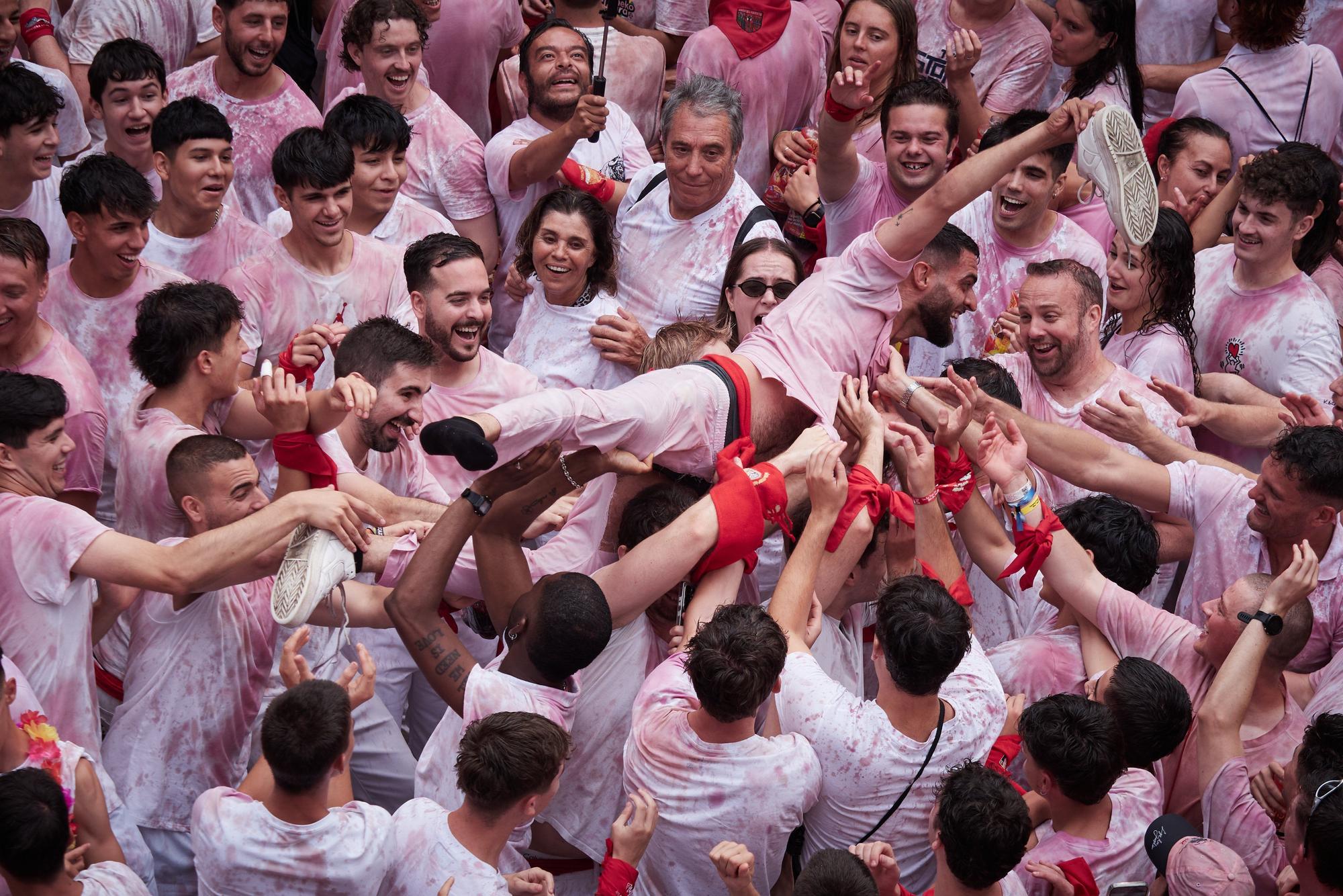 Fotos del  Chupinazo de San Fermín 2025 en Pamplona: ¡La fiesta más internacional se enciende con un grito solidario por Palestina!