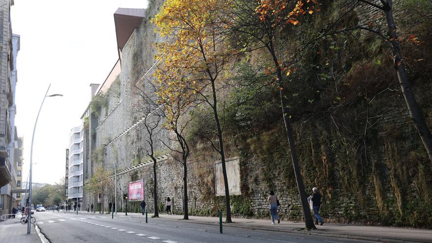 La plataforma de San Bartolomé propone comenzar  a actuar en la zona con la creación de un jardín vertical en el muro de Easo