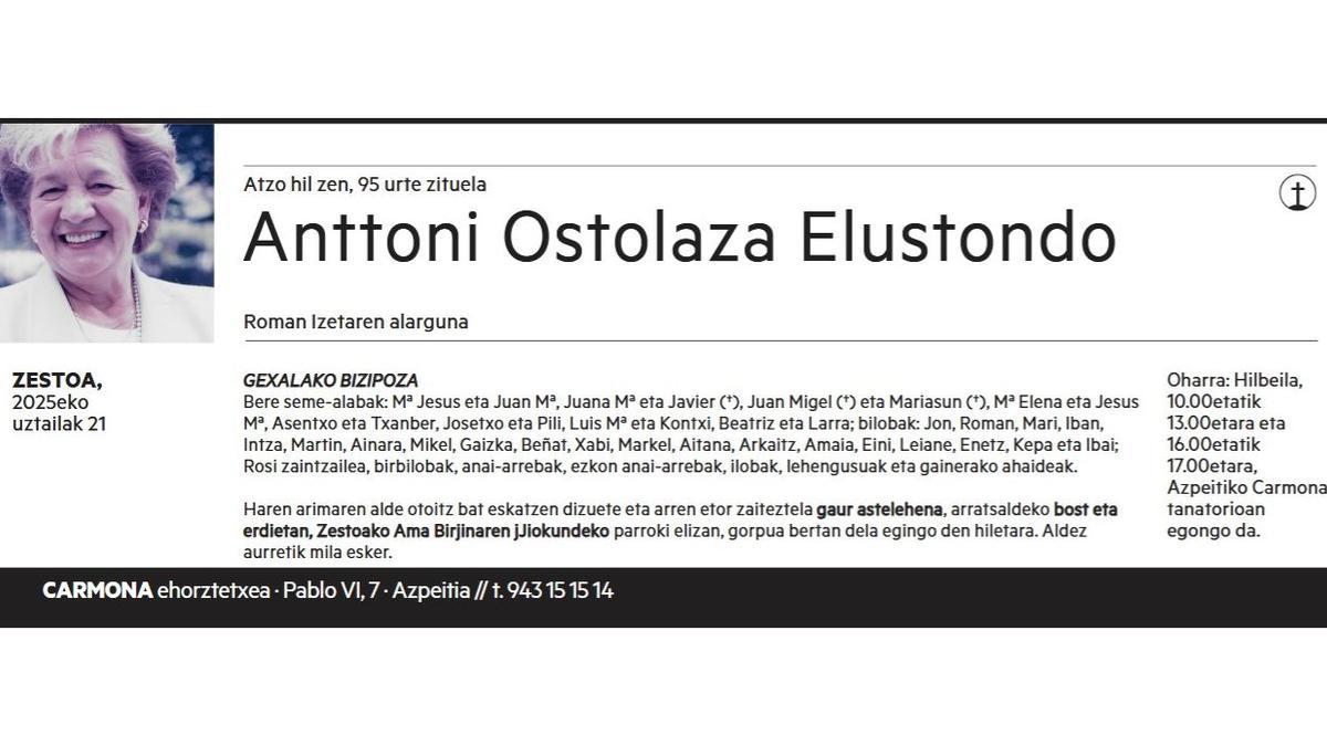 ANTTONI OSTOLAZA ELUSTONDO