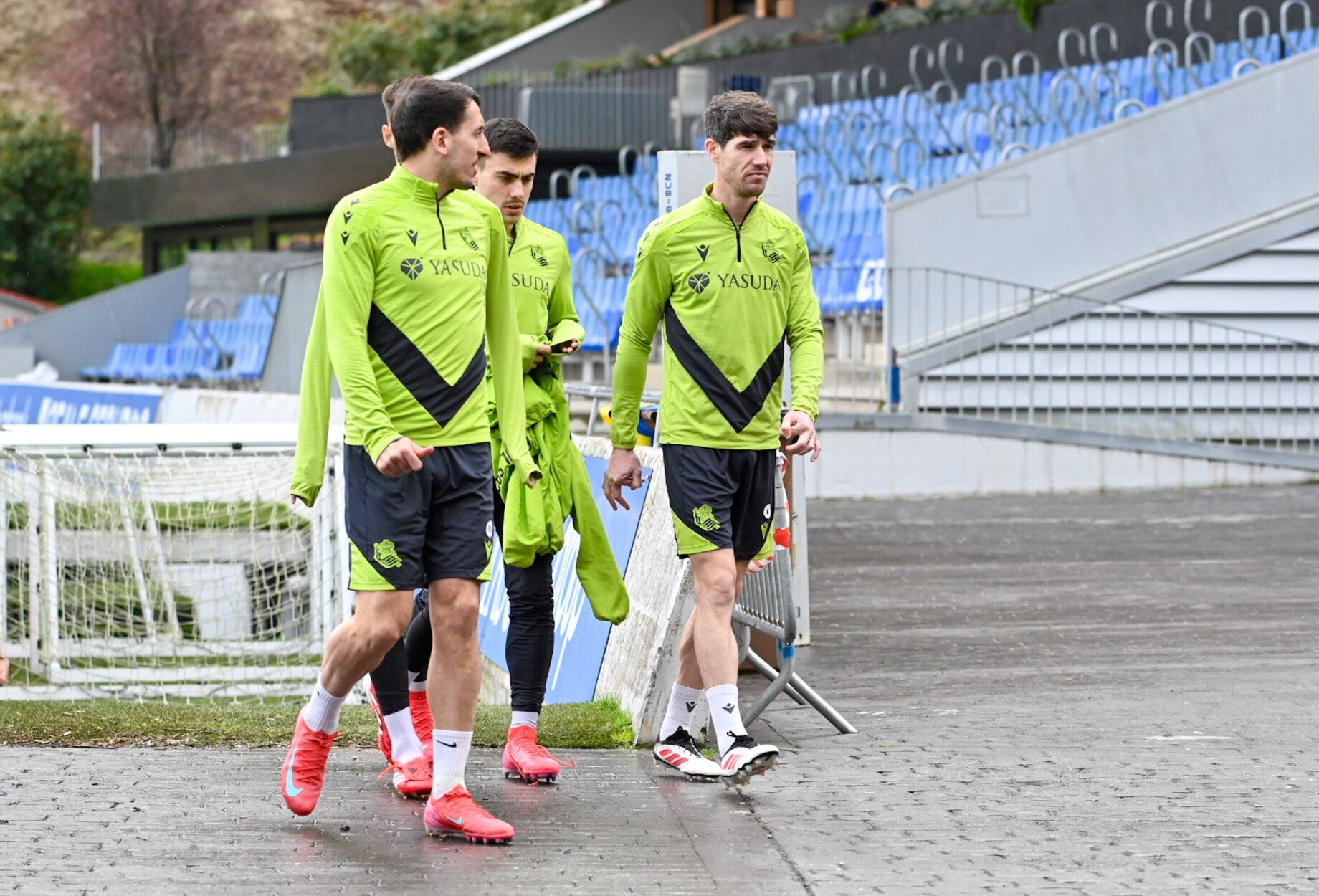 Entrenamiento antes de la semifinal en la Real y el Madrid
