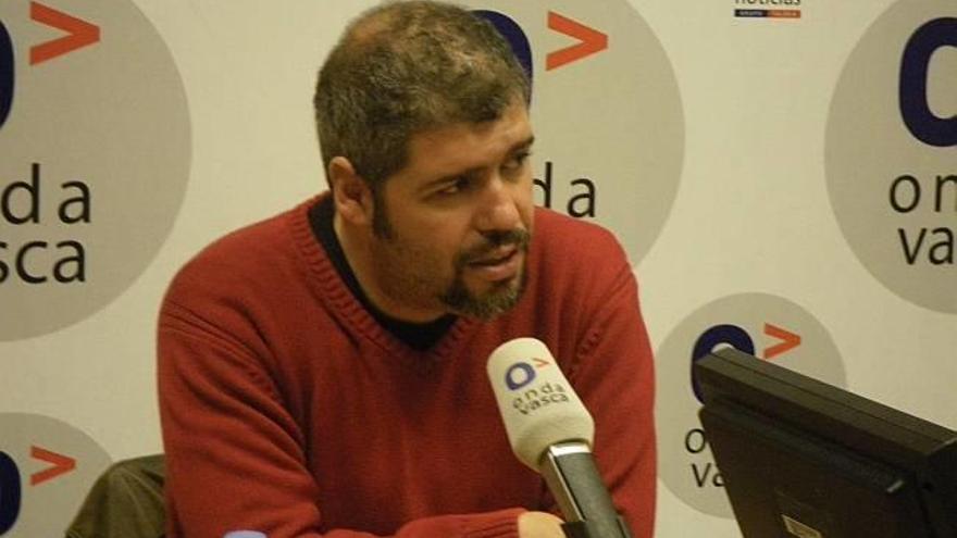 Unai Sordo durante la entrevista en Onda Vasca.