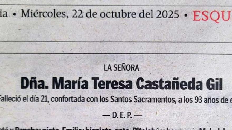 La entrañable esquela de una anciana gallega que triunfa en las redes