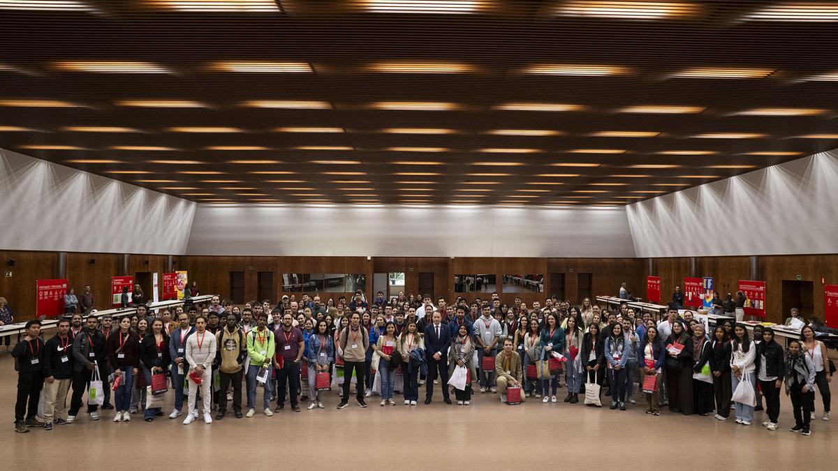Estudiantes, en la jornada de bienvenida.
