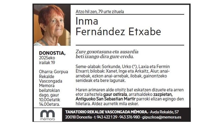 INMA FERNANDEZ ETXABE
