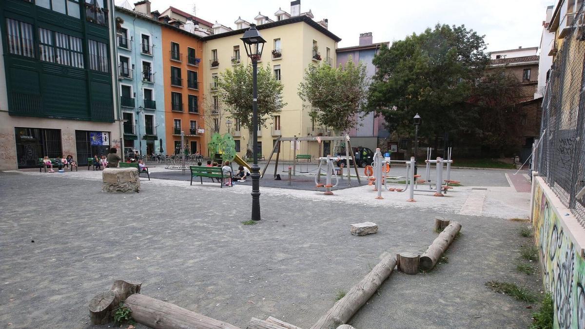 Imagen de la plaza de Santa Ana, que incorporará en su urbanización final los restos que aparezcan.