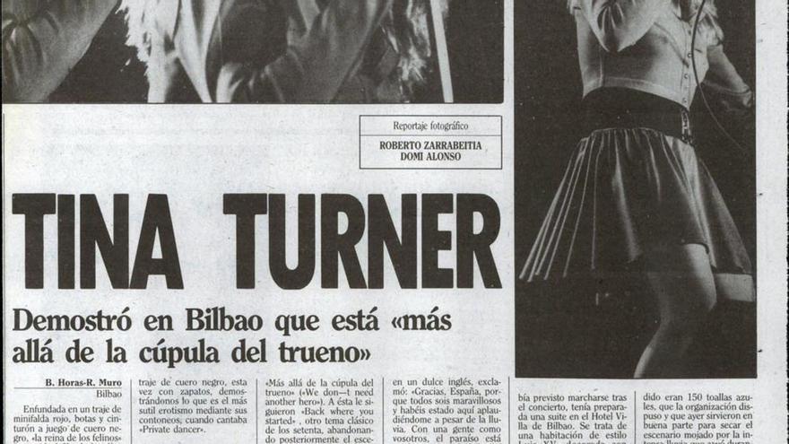 Crónica del concierto de Tina Turner en Bilbao en 1987
