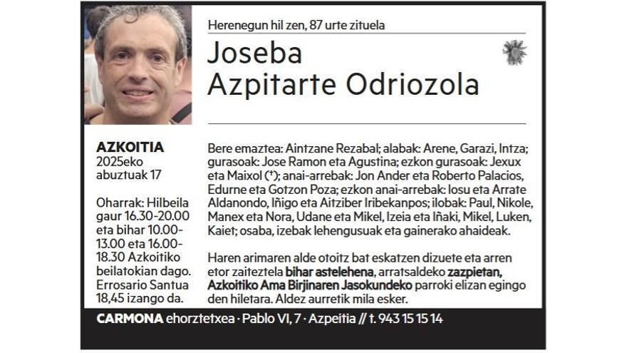 JOSEBA AIZPITARTE ODRIOZOLA
