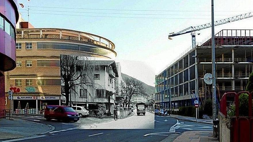 Imagen que compara el aspecto actual de la Avenida Otaola con el que tenía hace medio siglo.