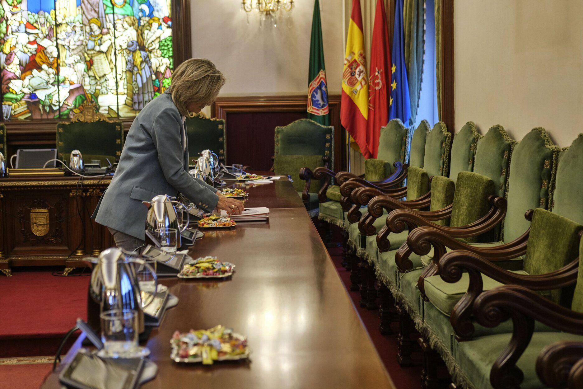 Fotos del pleno del Ayuntamiento de Pamplona (02/10/2025)