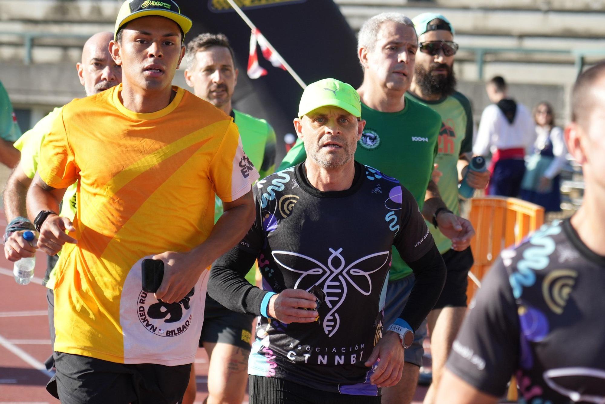 Basauri arropa a Yeray González en la final de su reto '12 maratones en 12 meses' por la asociación CNTTB1