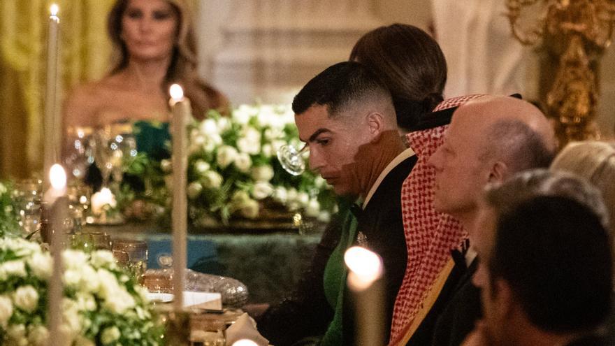 Cristiano Ronaldo, la estrella de la cena de gala entre Trump y el príncipe saudí en la Casa Blanca: &quot;Mi hijo te admira&quot;