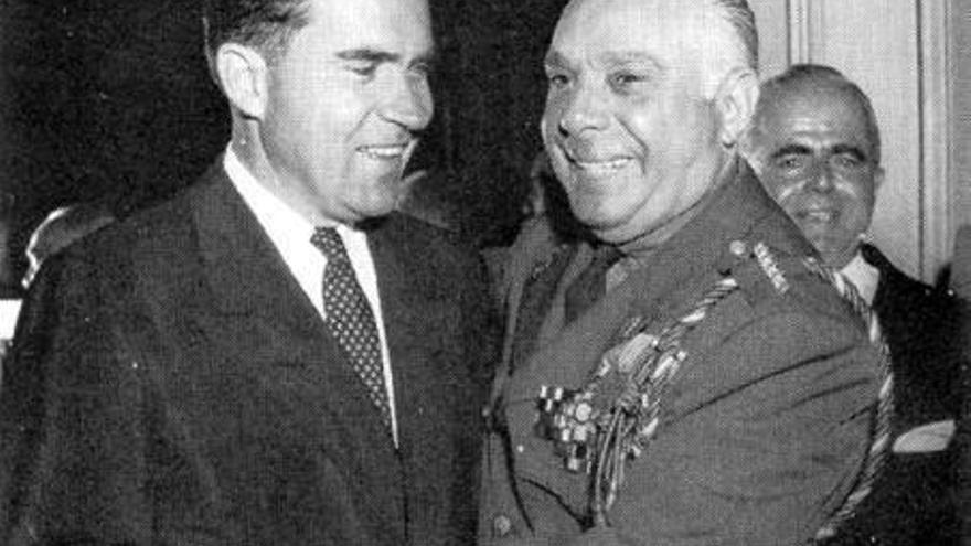 Richard Nixon y Rafael Leónidas Trujillo, en una imagen histórica en República Dominicana.