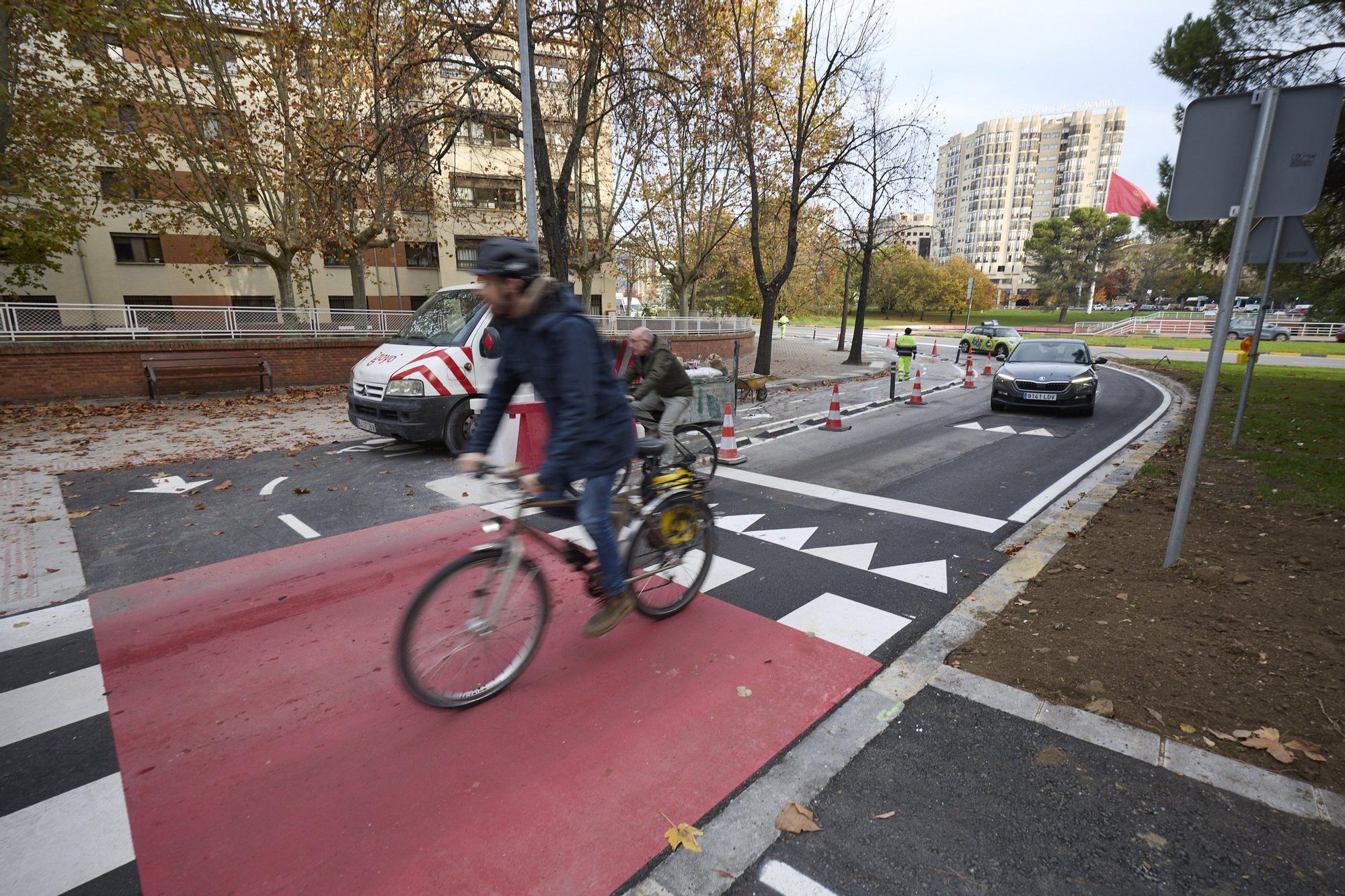 Fotos de la visita a las obras en el entorno de la plaza de los Fueros de Pamplona