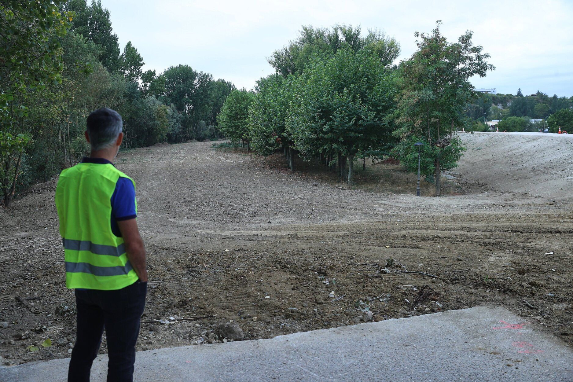 Fotos de la visita a las obras del parque de la Nopalera de Burlada