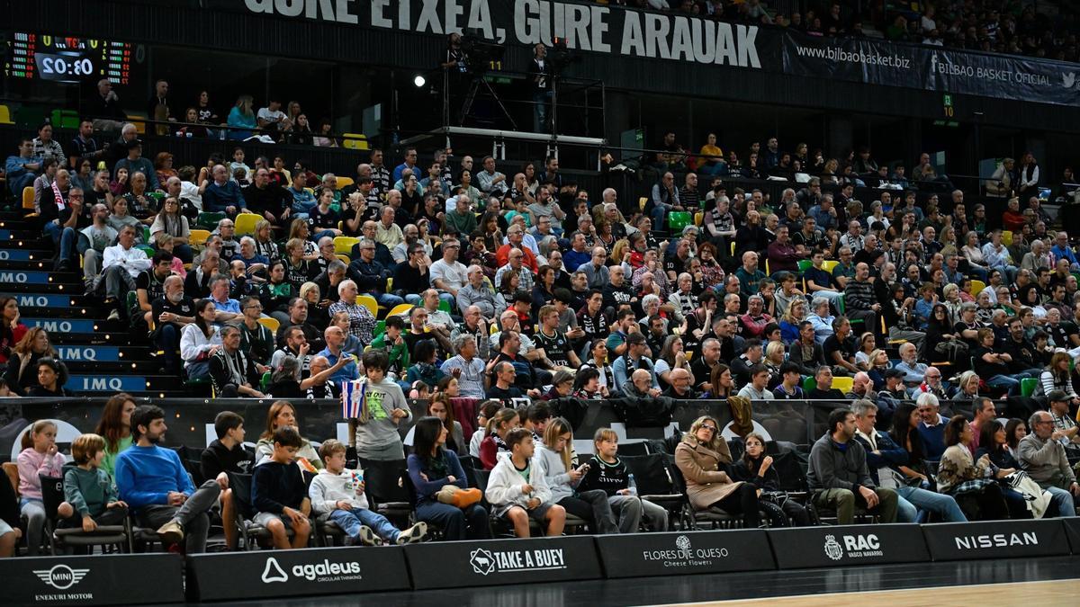 La grada del Bilbao Arena en Miribilla