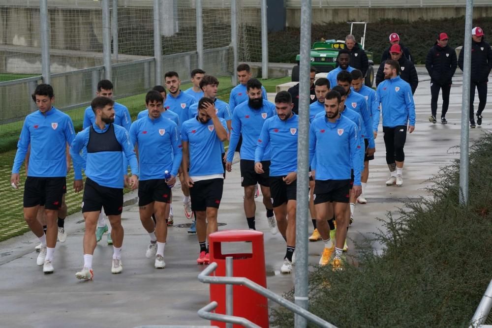 Entrenamiento del Athletic en Lezama.
