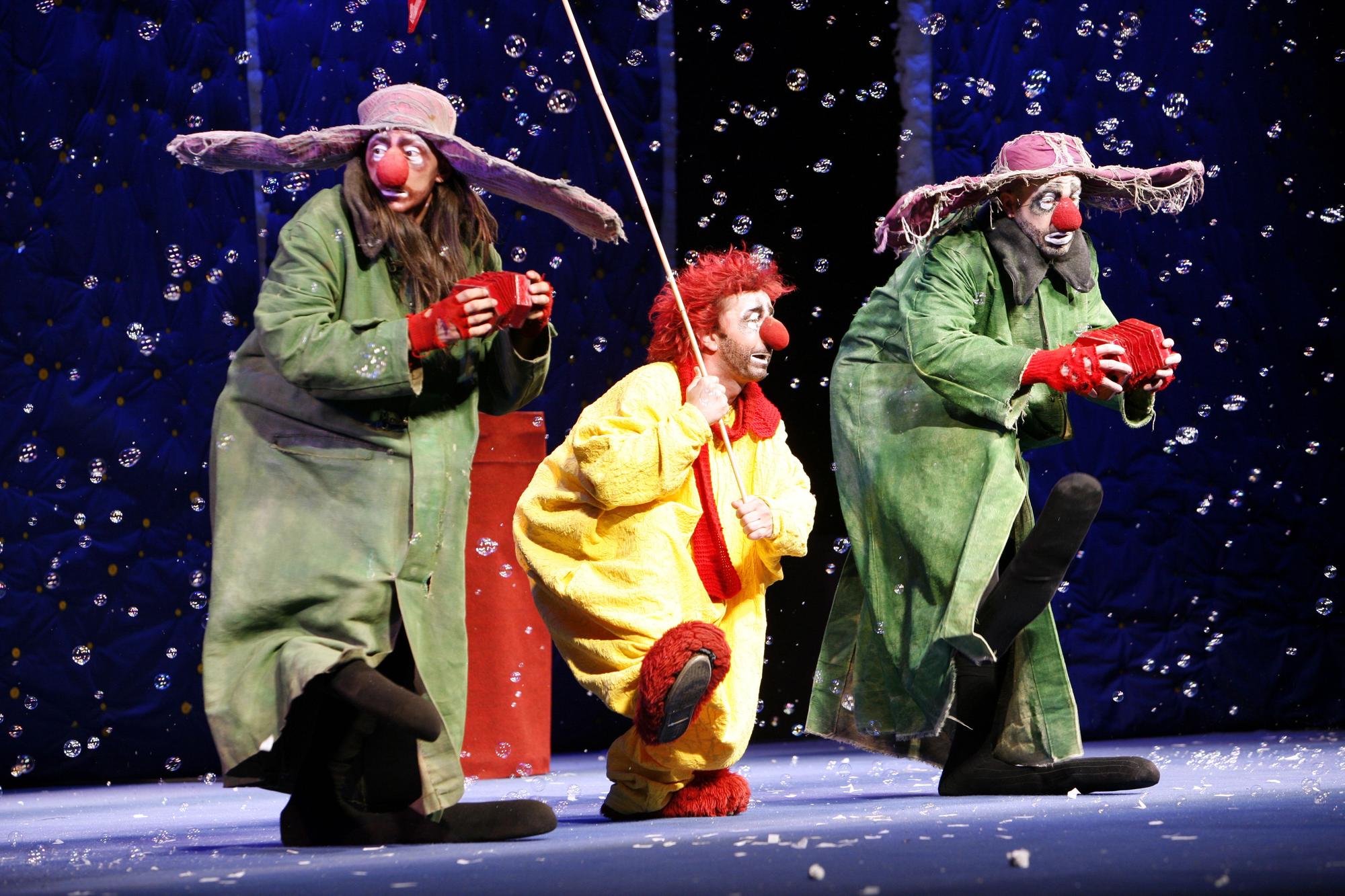 Una escena del espectáculo “Slava’s Snowshow”.