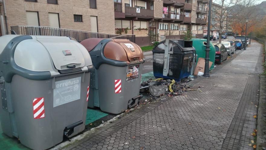 La huella del vandalismo en Lazkao