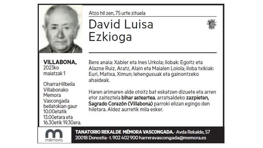 DAVID LUISA EZKIOGA
