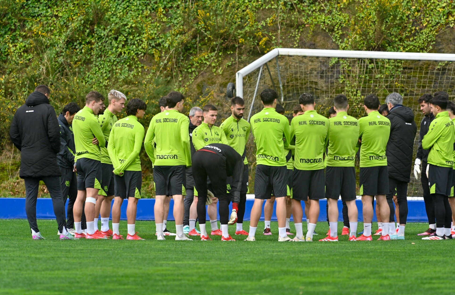 Entrenamiento antes de la semifinal en la Real y el Madrid