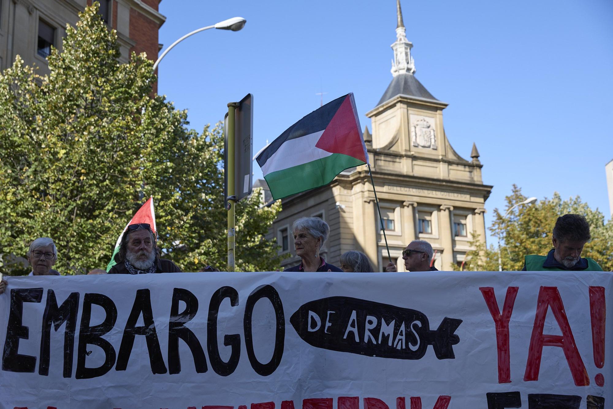 Una concentración reclama en Pamplona medidas "reales" contra Israel