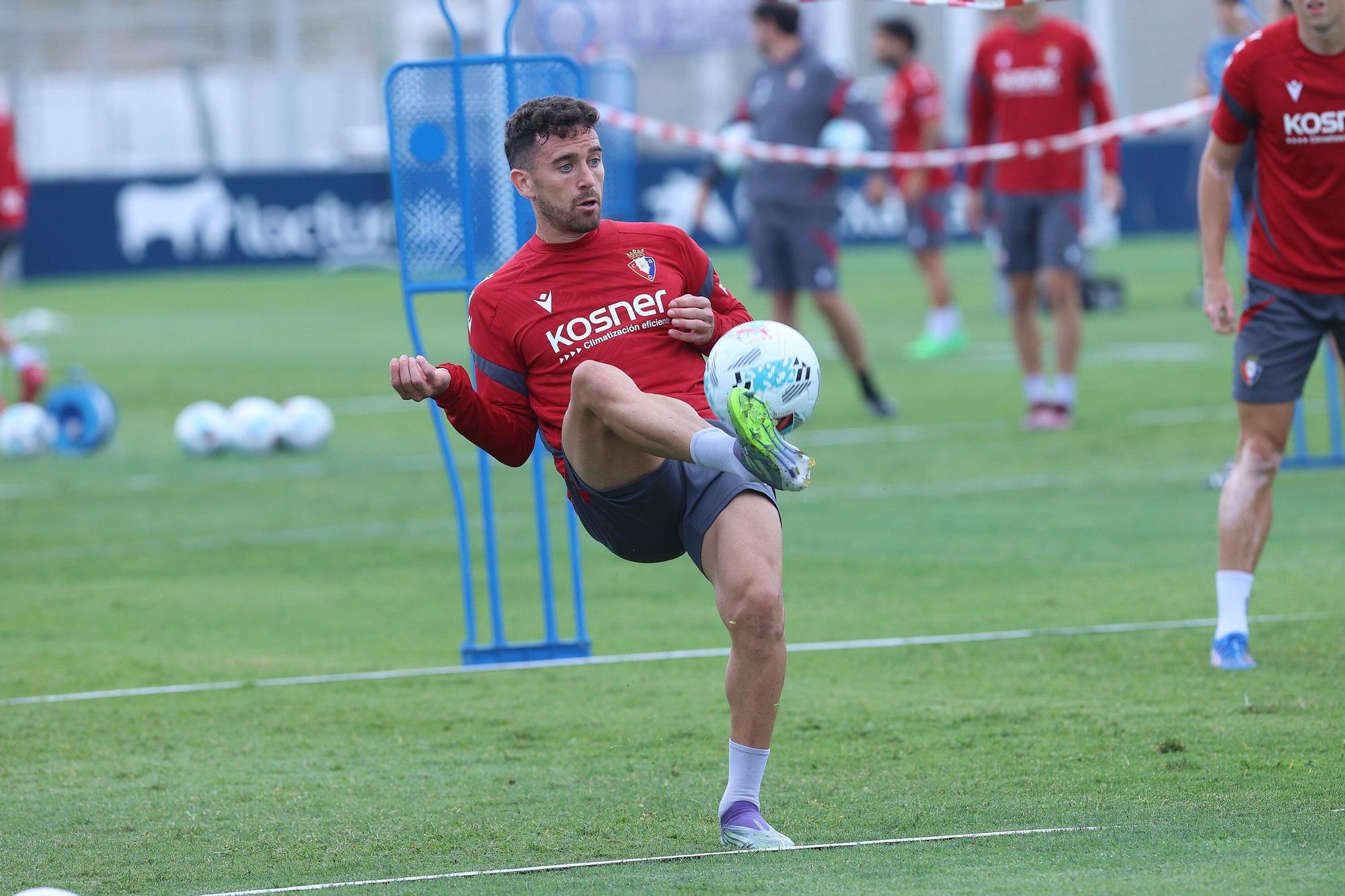 Entrenamiento de Osasuna a dos días del partido ante el Espanyol en Barcelona