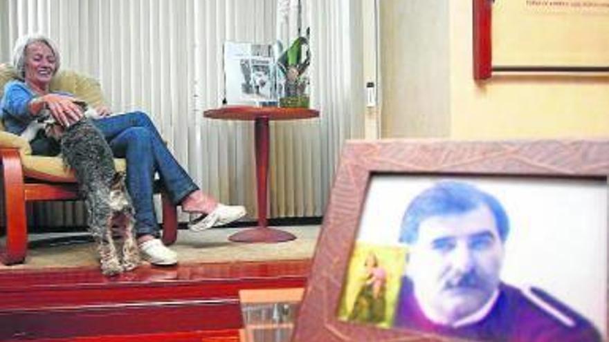 Retrato de Goikoetxea en el domicilio de su viuda.
