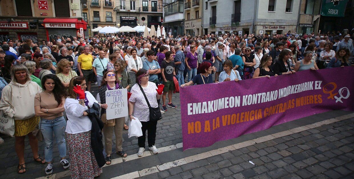 Protesta feminista contra el “sistema patriarcal” en Pamplona