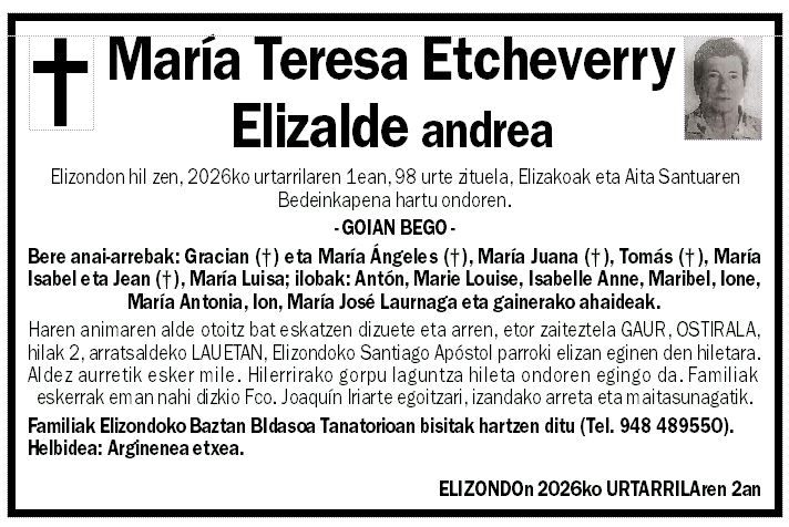 María Teresa Etcheverry Elizalde