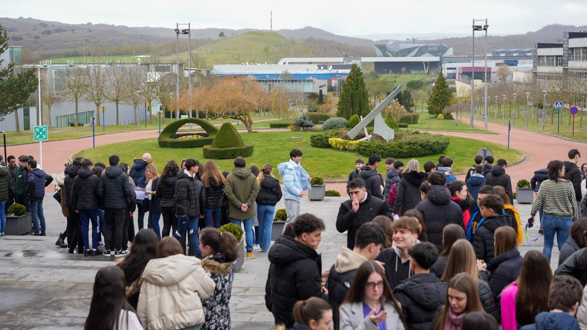 Alumnado de varios colegios de Vitoria en la pasada edición de FP Parke