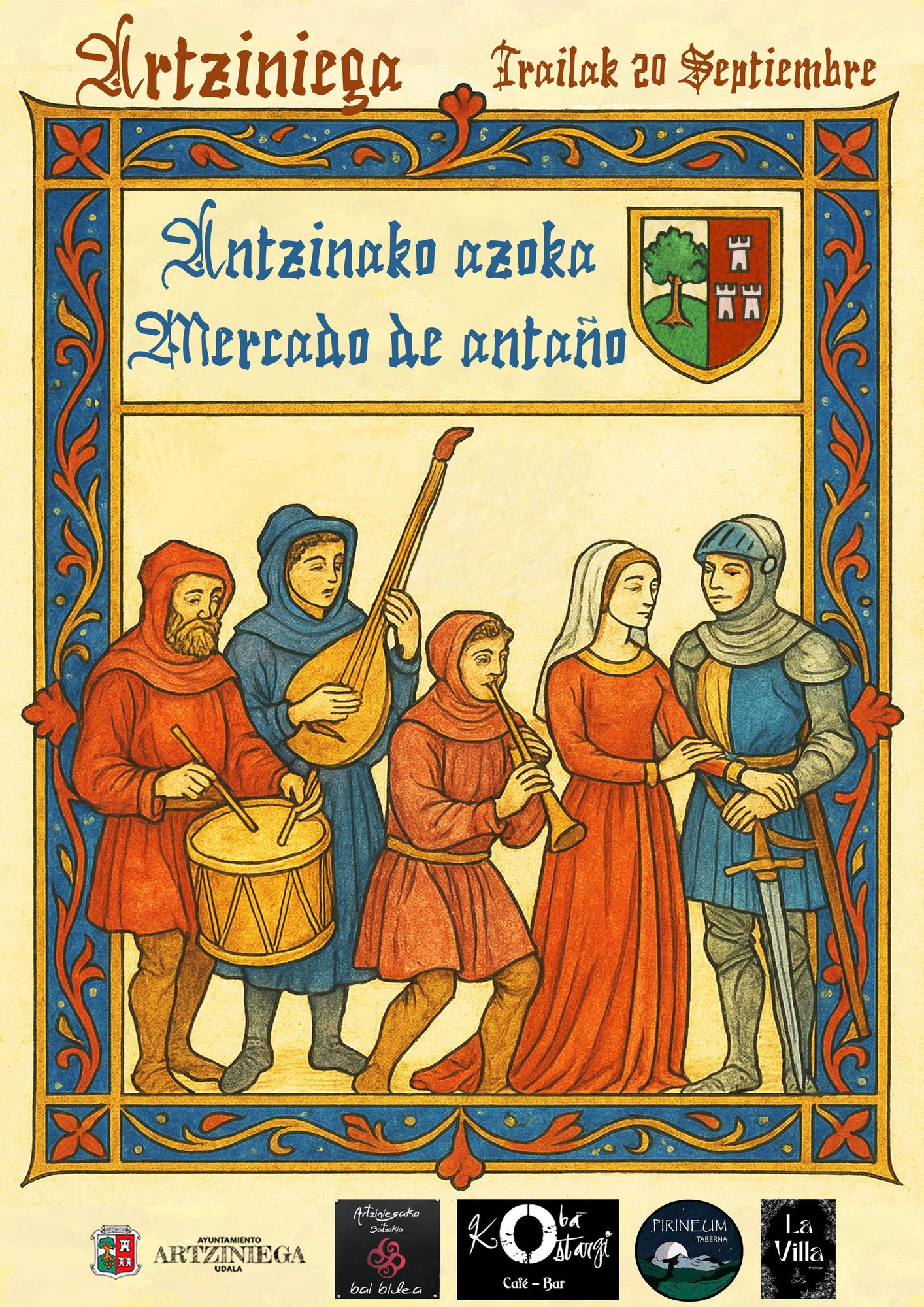 Cartel del XXVI Mercado de antaño de Artziniega