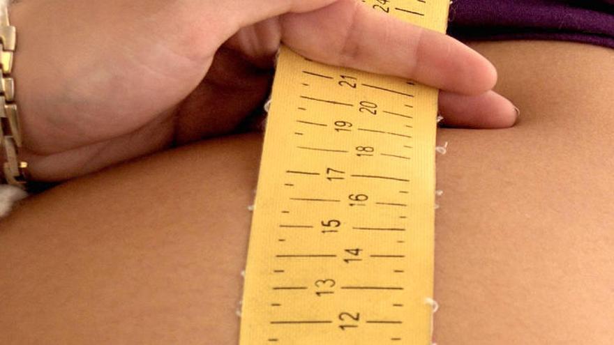 Imagen de una cinta métrica para medir la talla.