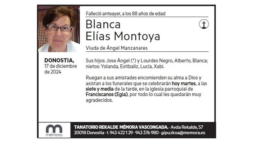 BLANCA ELIAS MONTOYA