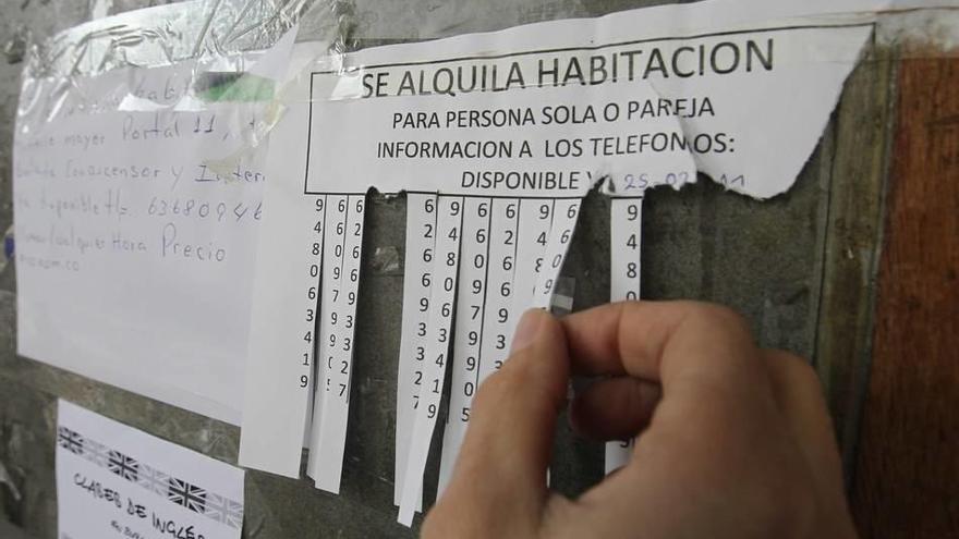 Información de alquiler de un piso hace unos años en Pamplona.