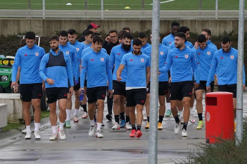 Entrenamiento del Athletic en Lezama.