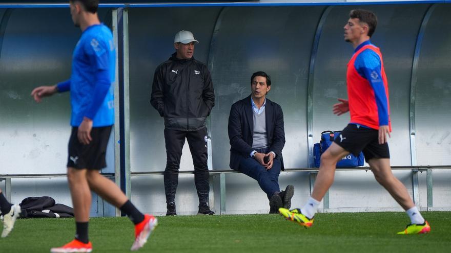 En imágenes: Entrenamiento del Alavés en Ibaia con presencia de Sergio Fernández