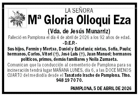 Mª Gloria Olloqui Eza