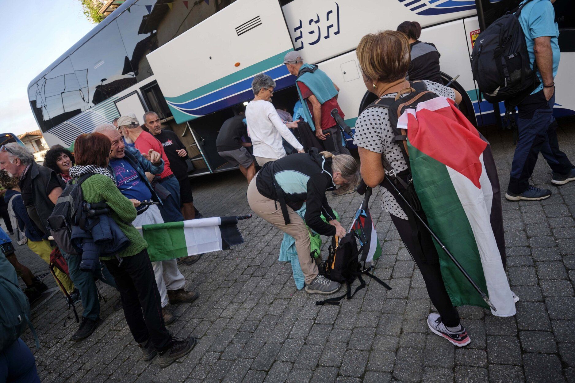 Fotos de la séptima marcha propalestina por Navarra, de Eltzaburu a Doneztebe