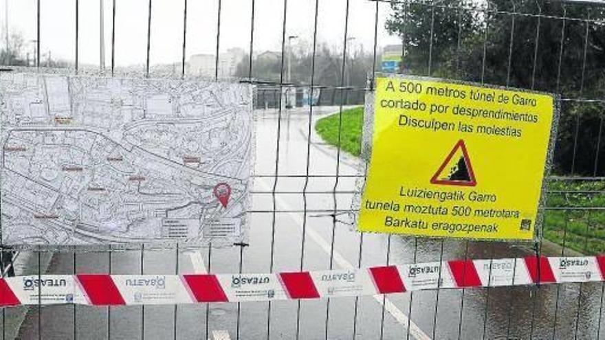 Un desprendimiento cierra Txaparrene y retrasa la apertura del parque de Arrobitxulo