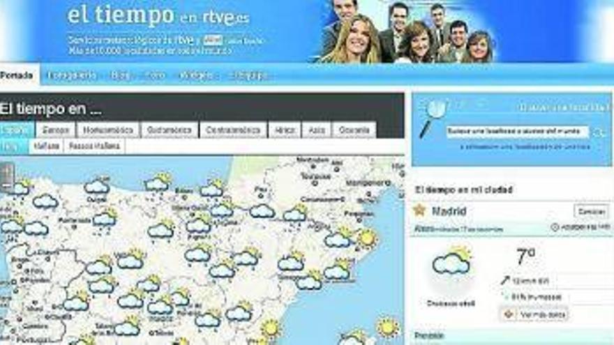 RTVE.es estrena una web de &quot;El Tiempo&quot; más interactiva