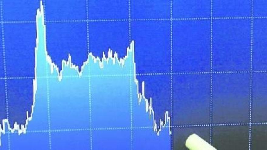 Un gráfico muestra la evolución de la prima de riesgo española durante las últimas jornadas.