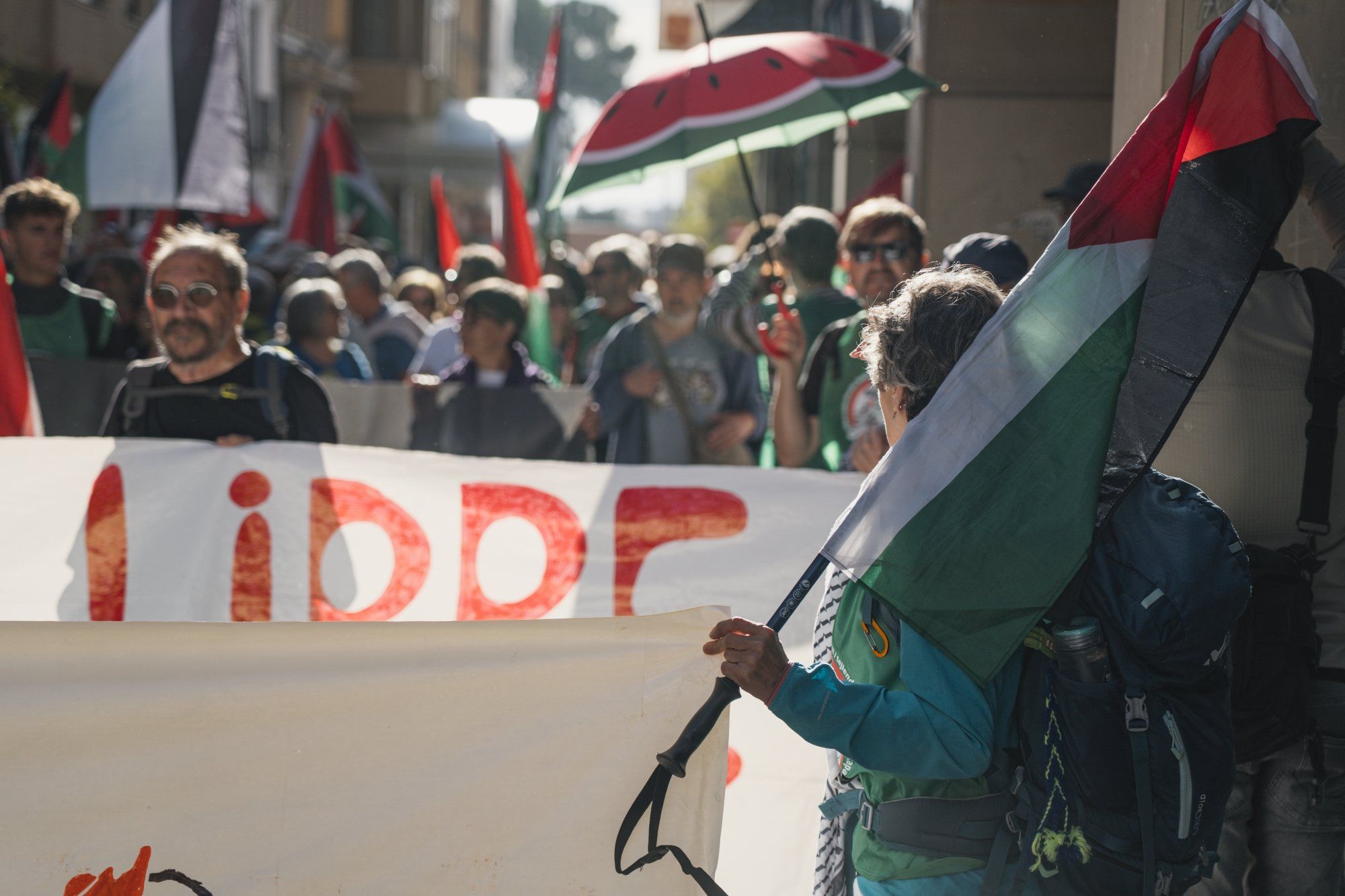 Fotos de la marcha pro Palestina 'Ibaitik Itsasora' en Tudela