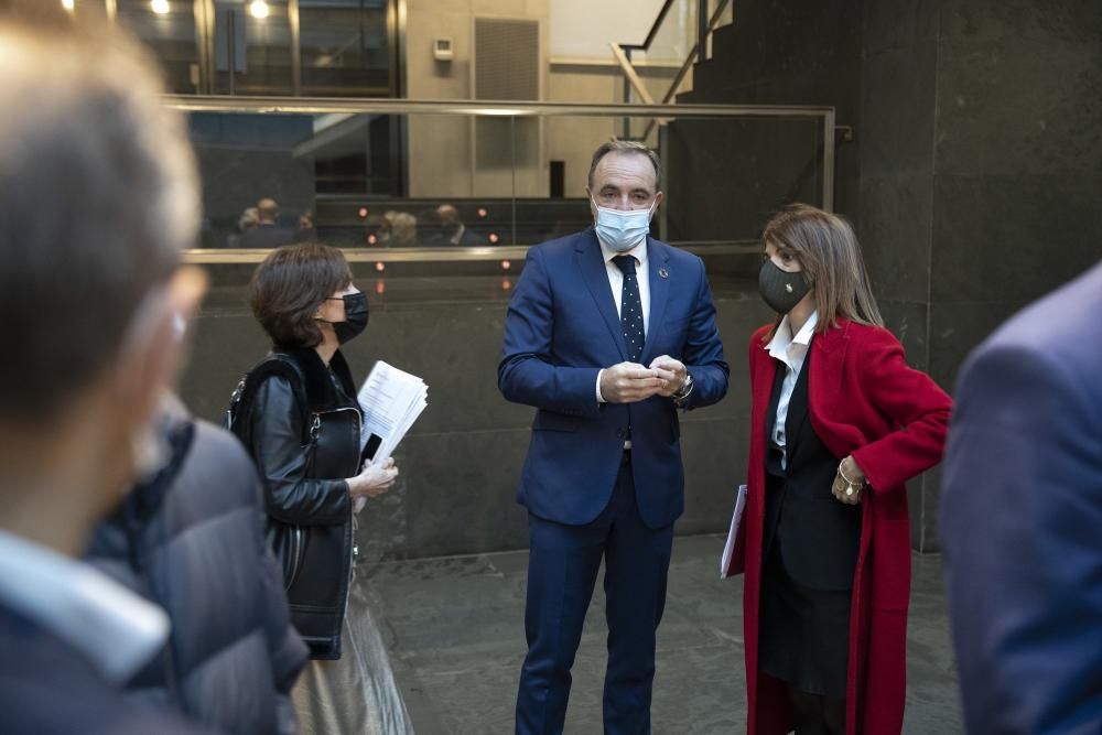 Imágenes del pleno del Parlamento de Navarra este jueves