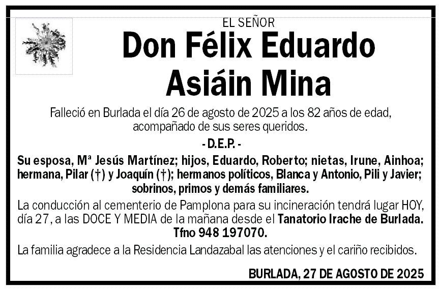 Félix Eduardo Asiáin Mina
